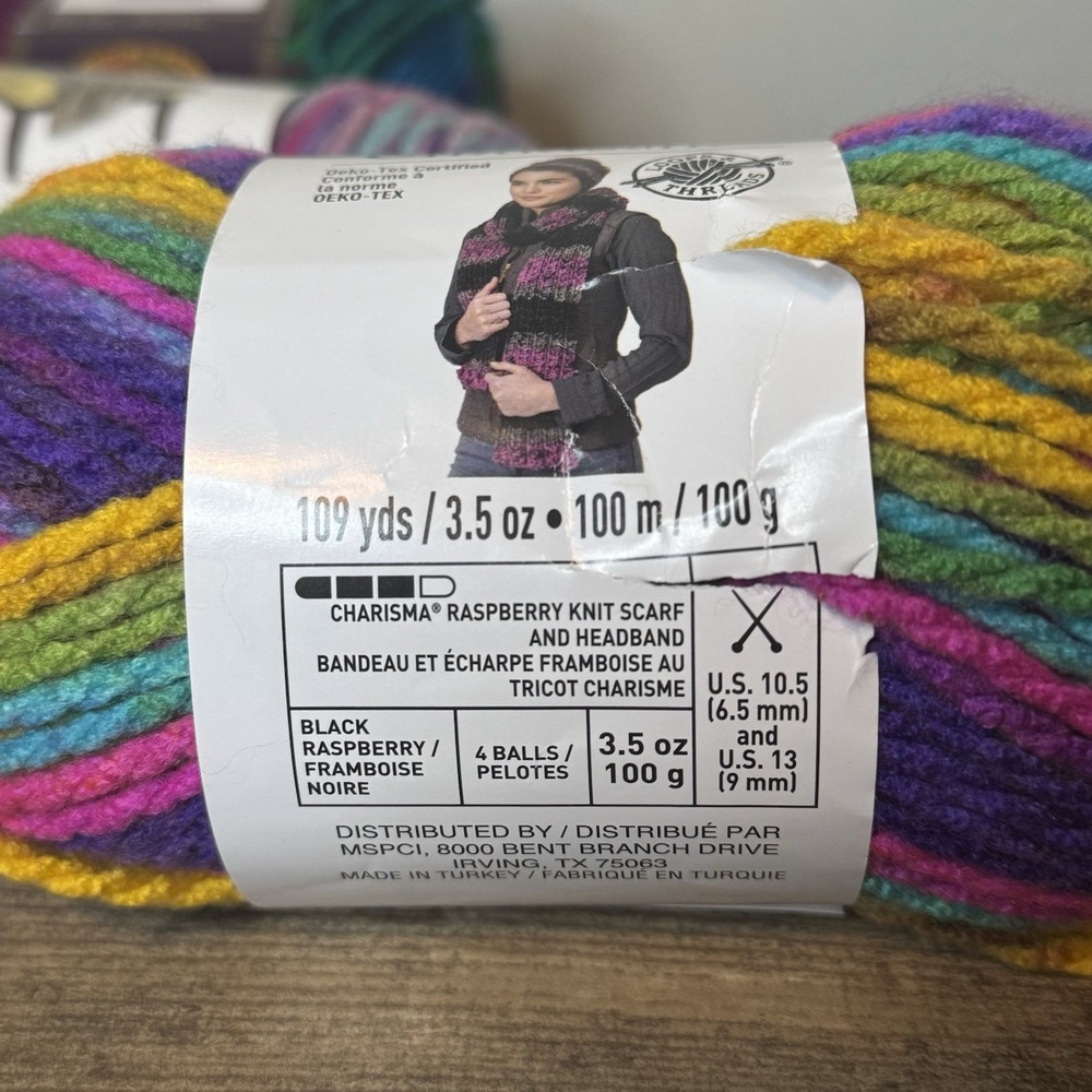 Yarn Lot Of Lion Brand, Yarn Laine, Charisma Charime Yarn Multicolor - Picture 10 of 11